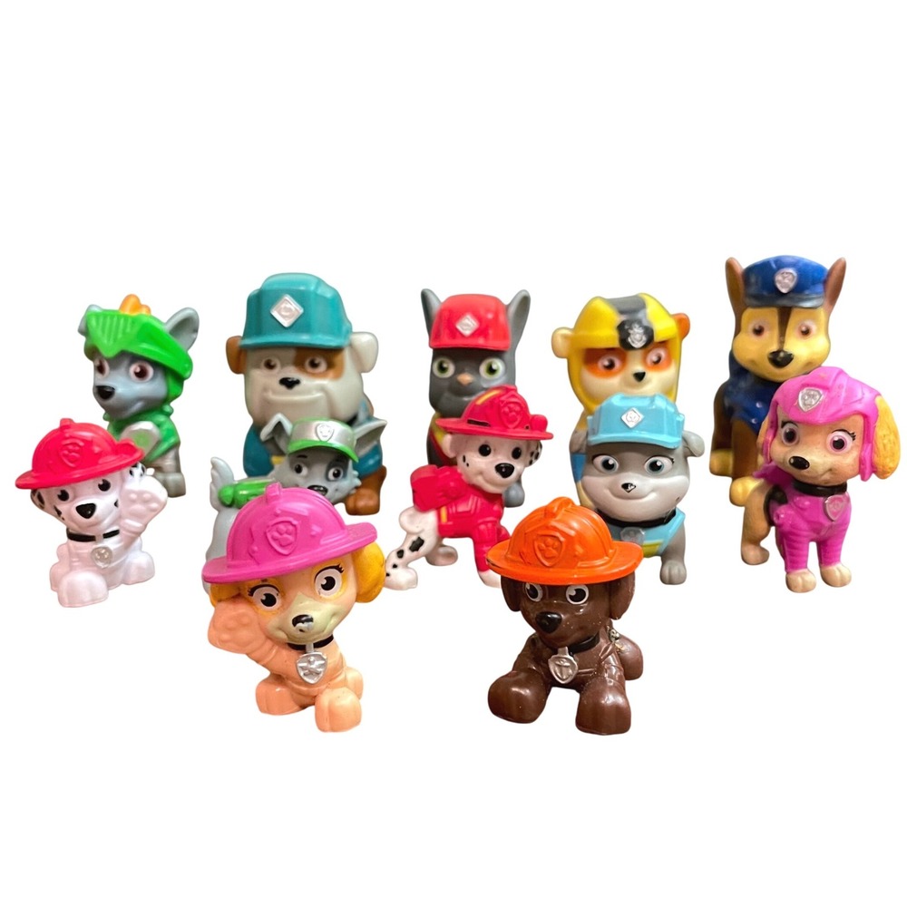 Paw Patrol Toys‎ Lot Figures Figurines Posable Legs Rubble Rocky Chase Marshall